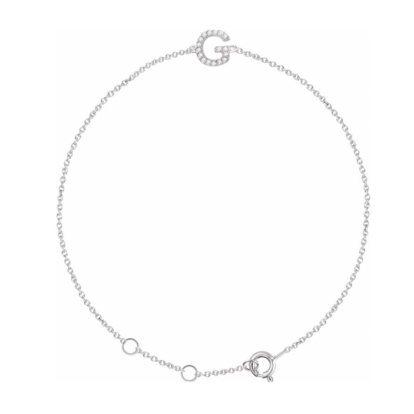 Initial Diamond Bracelet