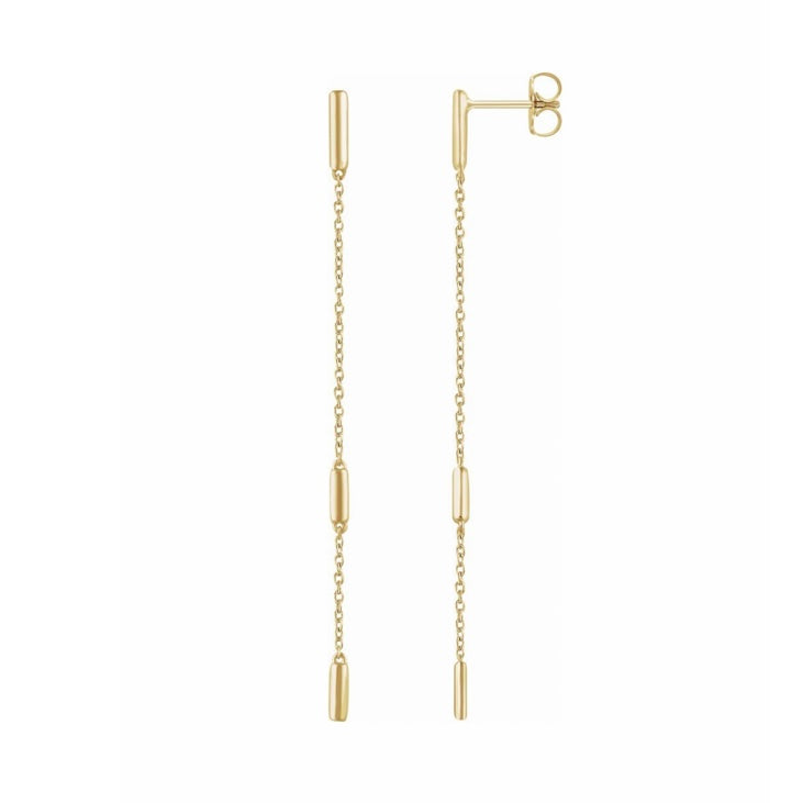 Drops of Gold Dangle Earrings