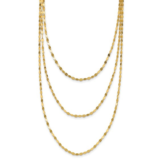 Delicate Balance Tri-Layer Gold Necklace