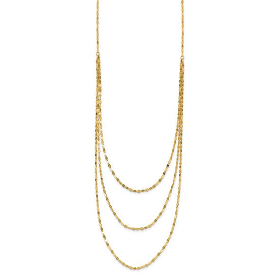 Delicate Balance Tri-Layer Gold Necklace