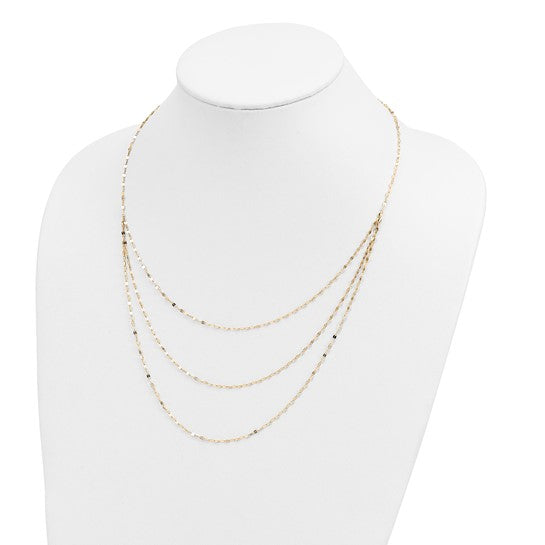 Delicate Balance Tri-Layer Gold Necklace