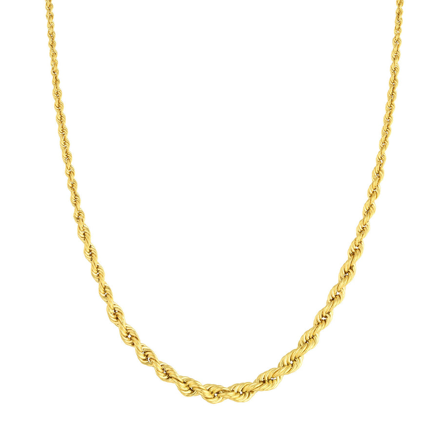 Graduated Gold Rope Necklace