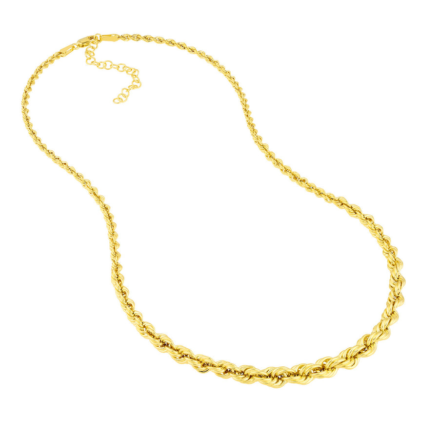 Graduated Gold Rope Necklace