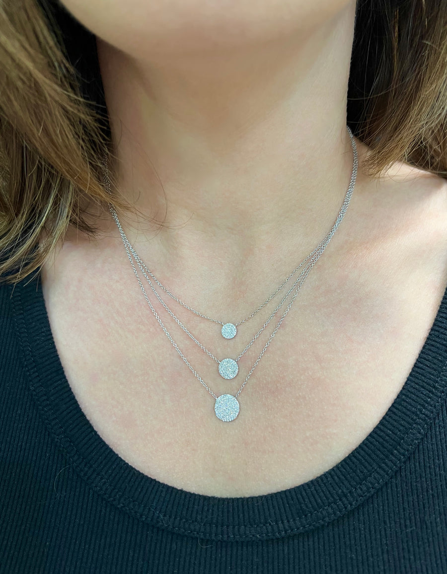 Diamond Disk Necklace