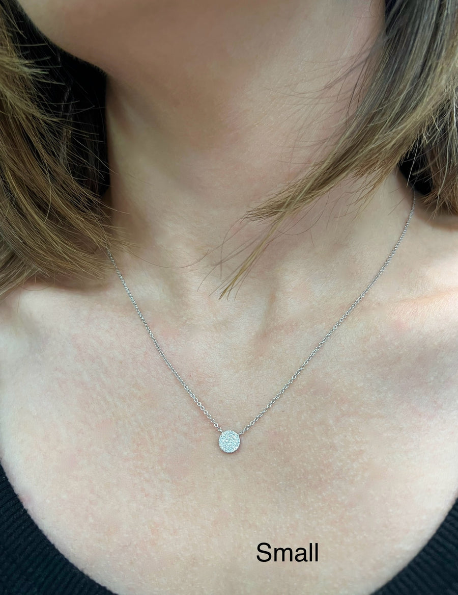 Diamond Disk Necklace