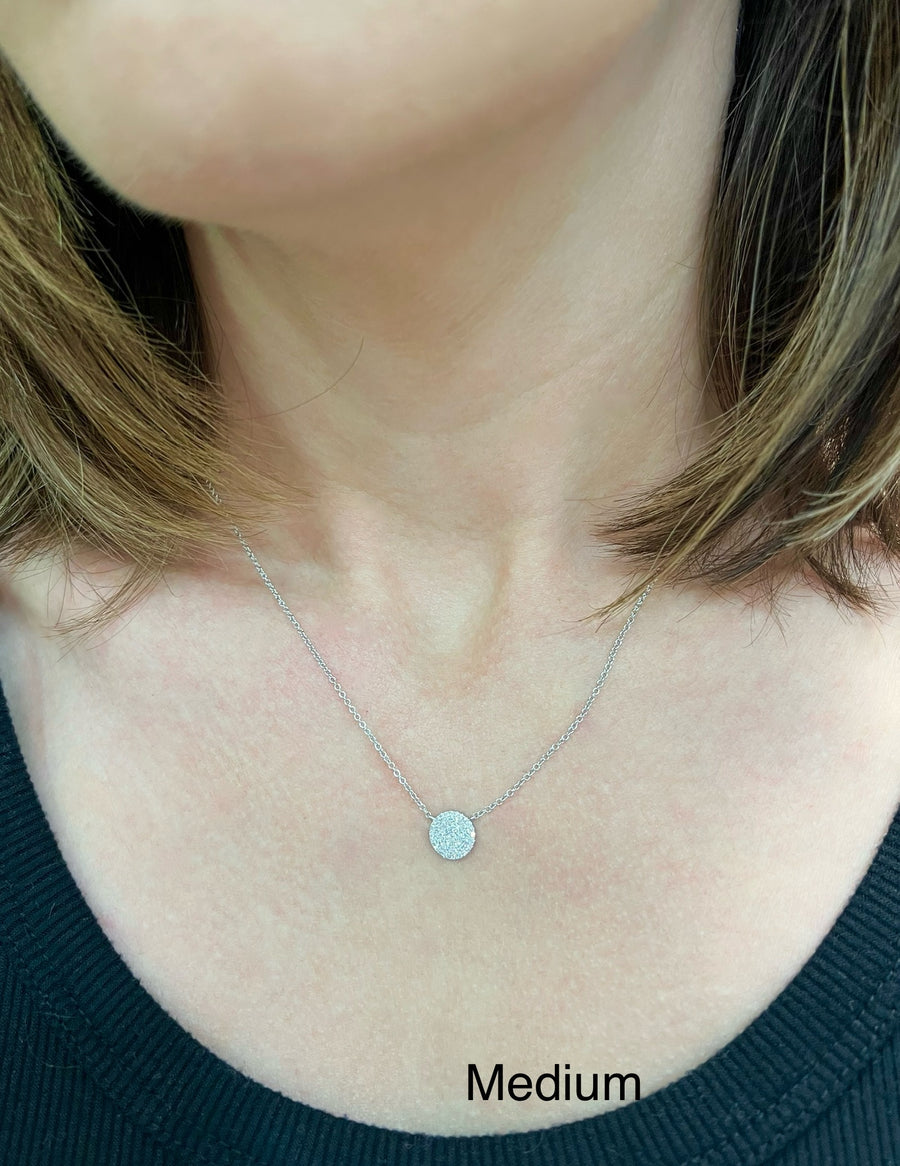 Diamond Disk Necklace