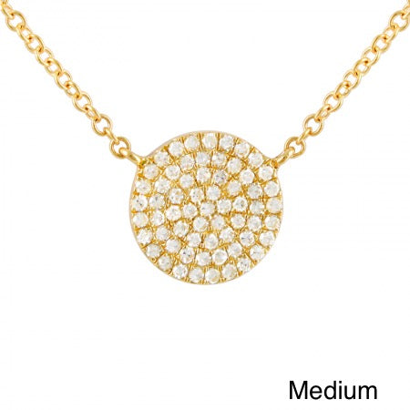 Diamond Disk Necklace