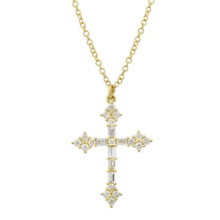 Diamond Cross Aiguisé Necklace