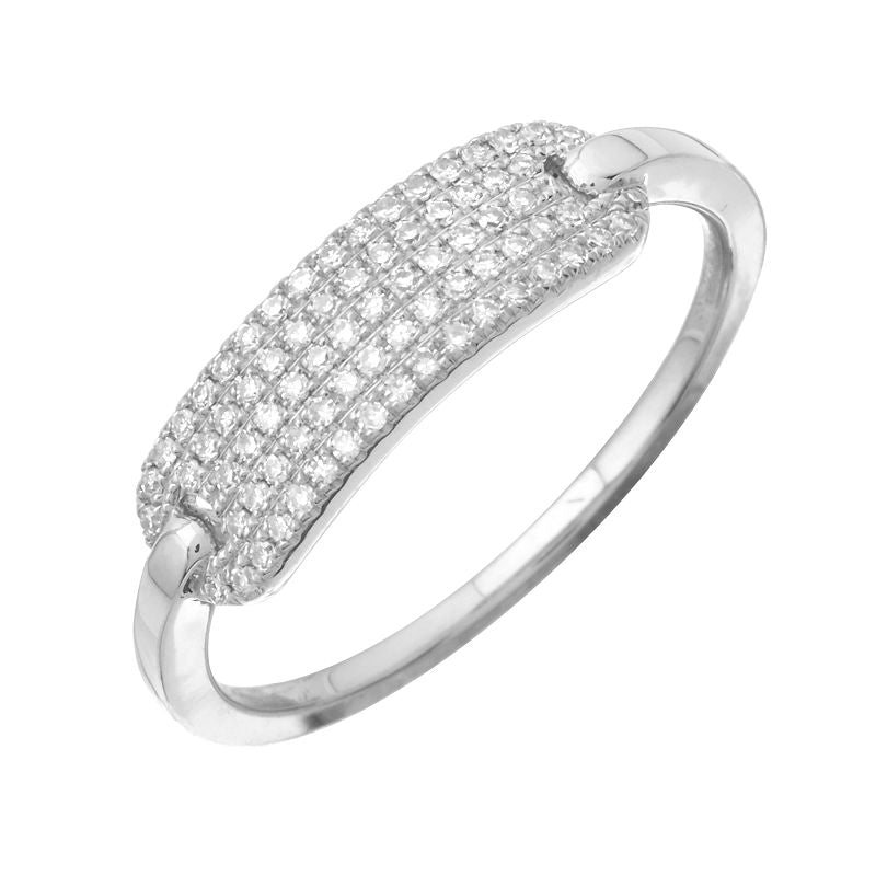 Out & About Diamond Pavé Tag Ring