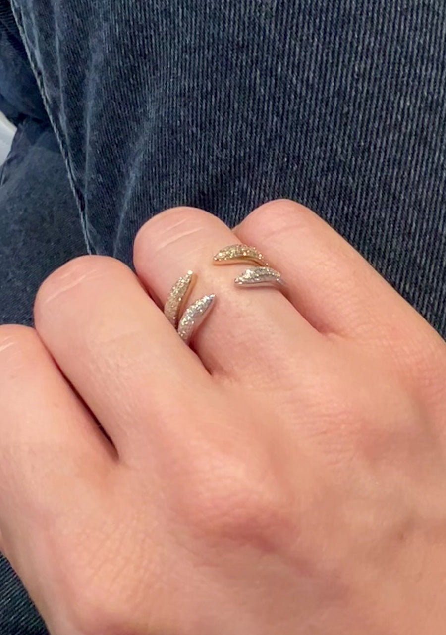 Pavé Diamond Claw Ring