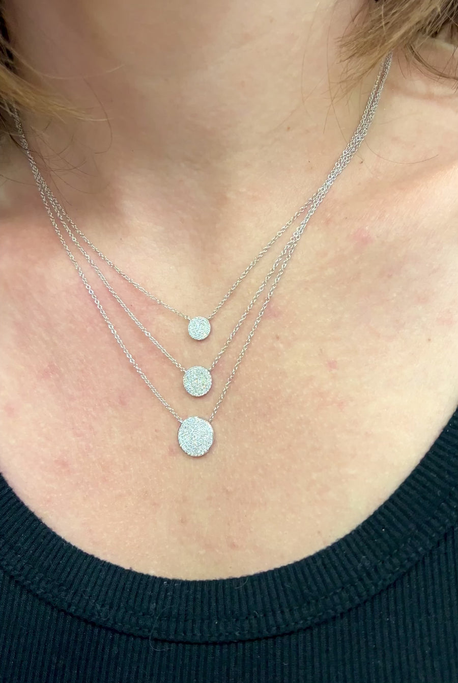 Diamond Disk Necklace