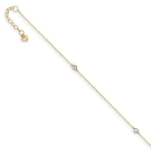 Glimmer Gal Mirror Gold Beaded Anklet