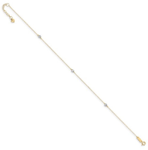 Glimmer Gal Mirror Gold Beaded Anklet