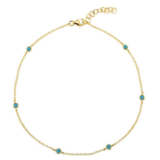 Turquoise Station Anklet