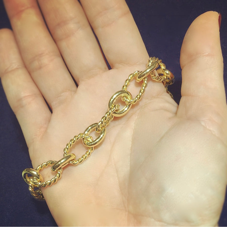 Well Loved Gold Mixed Link Bracelet