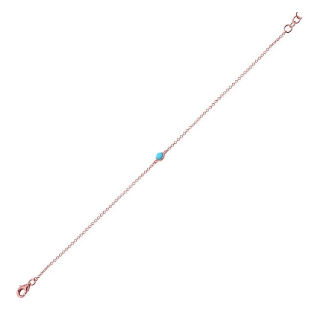 Single Turquoise Bezel Bracelet