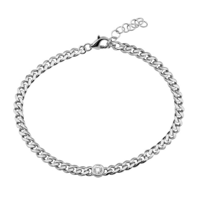Together Forever Curb Chain Diamond Bracelet