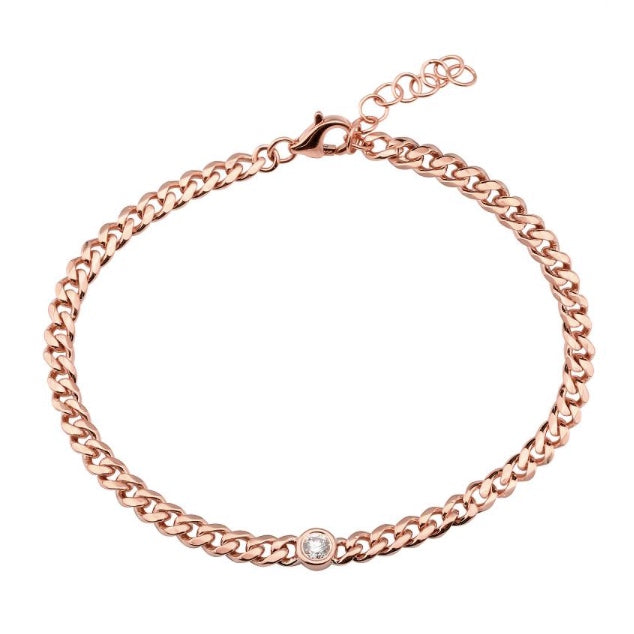 Together Forever Curb Chain Diamond Bracelet