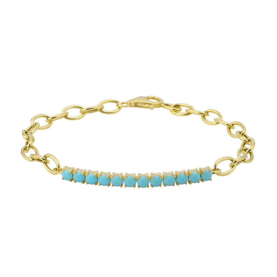 Turquoise Bar Link Bracelet