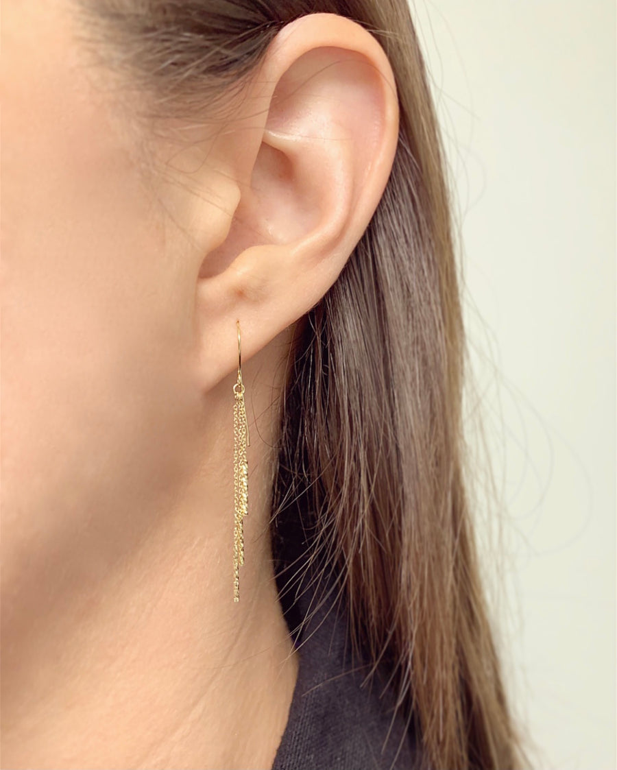 Fall in Line Gold Earrings