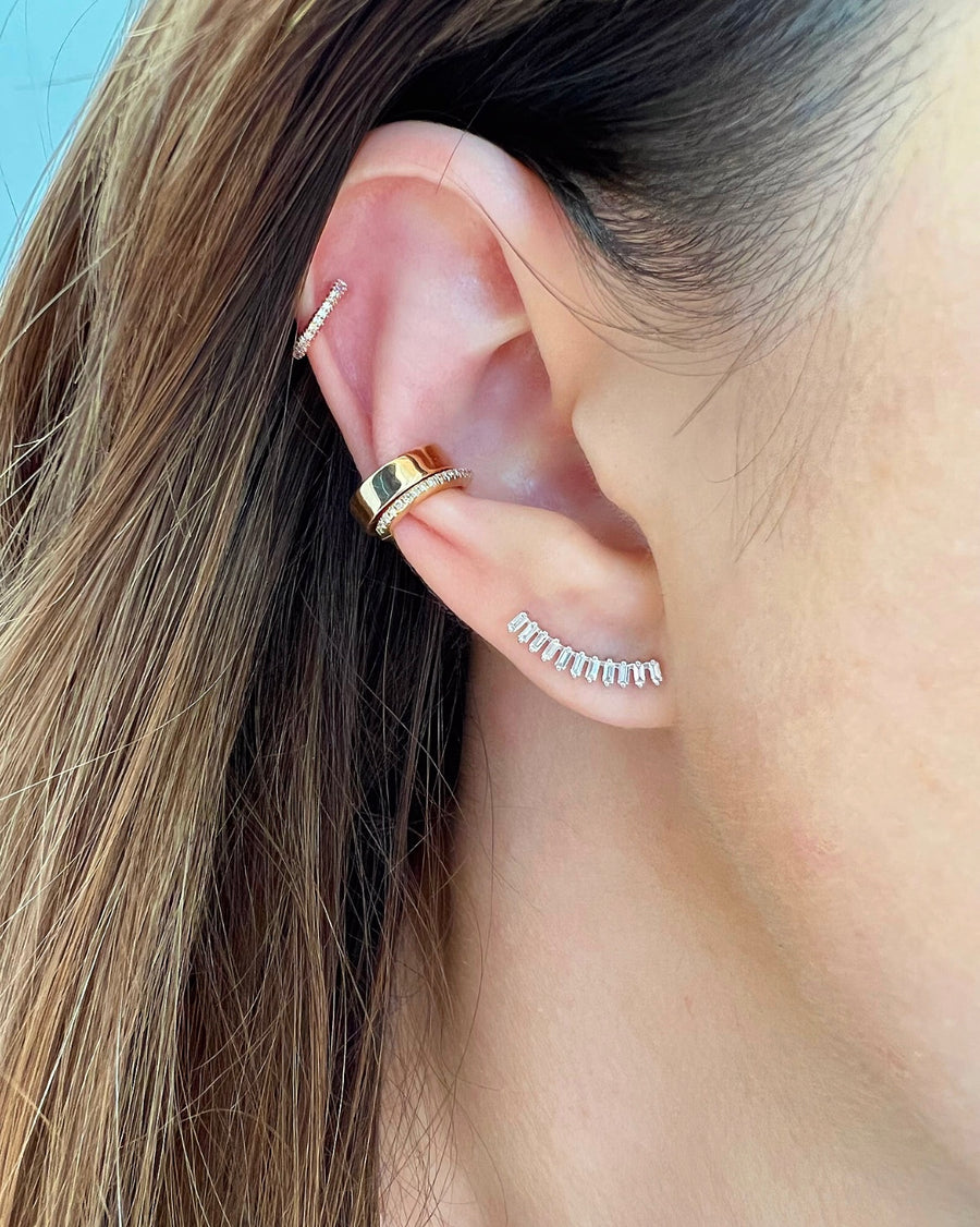 Hinged Diamond Single Ear Cuff