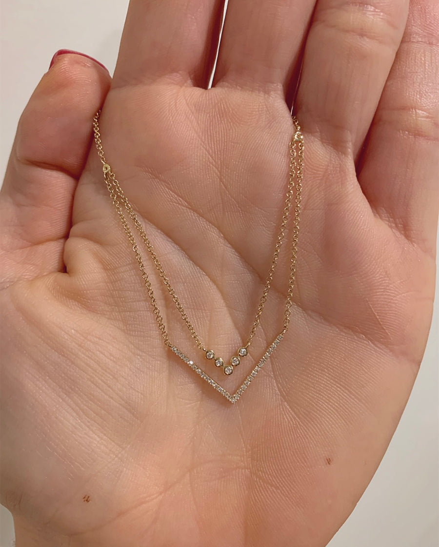 Obvious Choice Double Layer Diamond Necklace