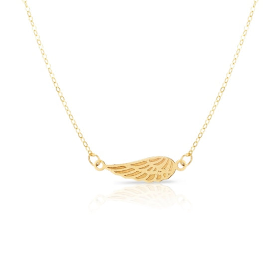 Gold Guardian Angel Wing Necklace