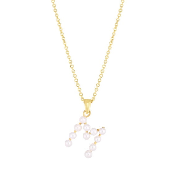 Say It with Pearls Letter Necklace