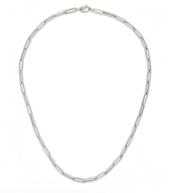 Medium 4.2mm Lightweight Paperclip Link Necklace