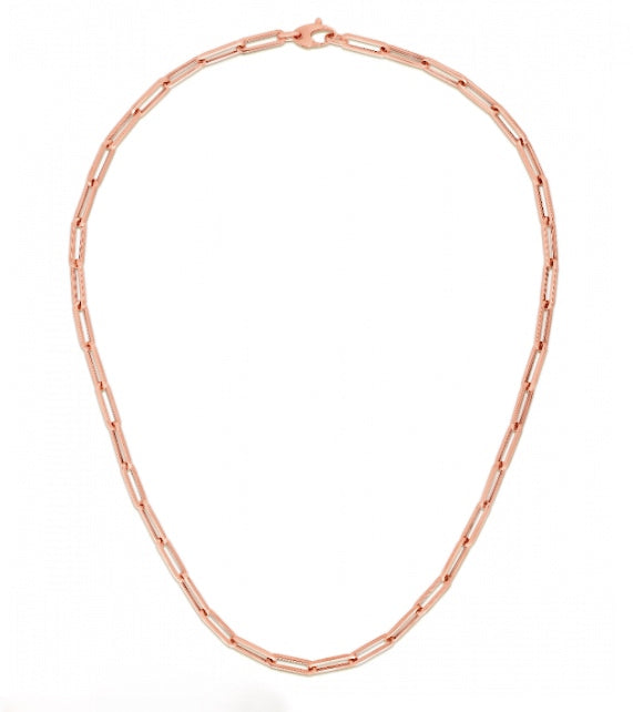 Medium 4.2mm Lightweight Paperclip Link Necklace