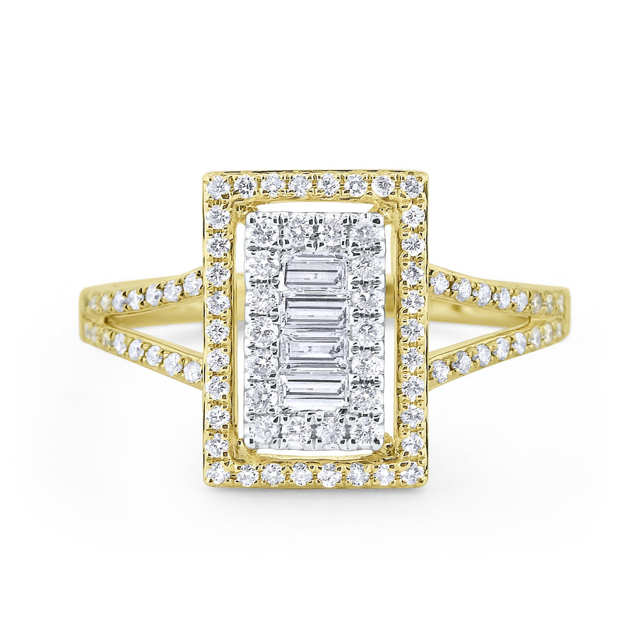 Diamond Rectangular Ring