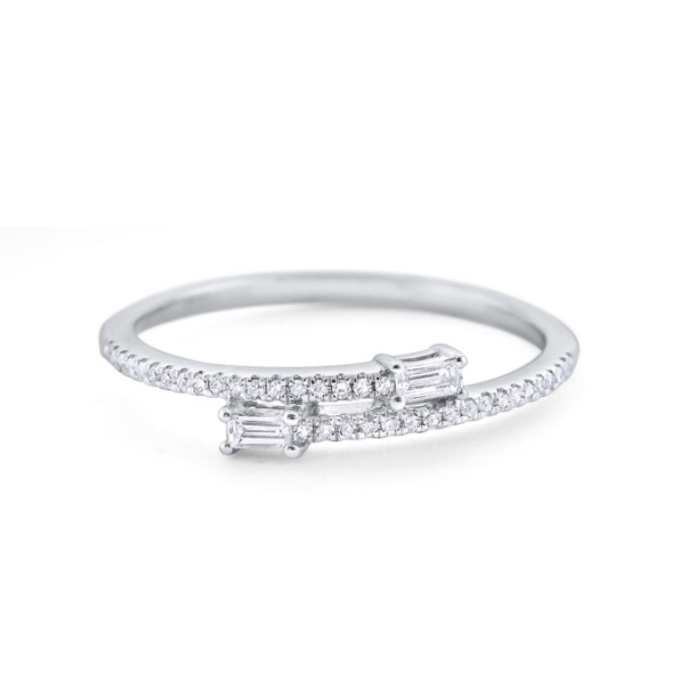 Baguette Bypass Stacking Ring
