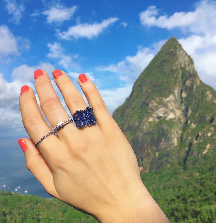 Pavé Sapphire Ring