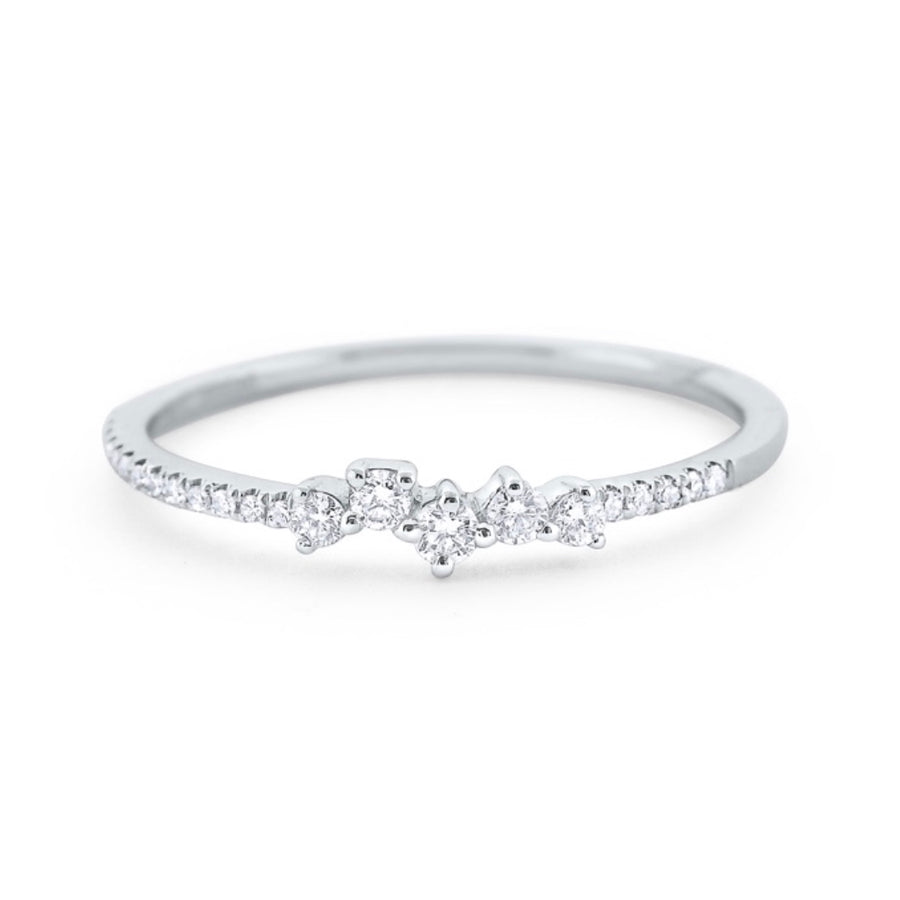 White Diamond Stacking Ring