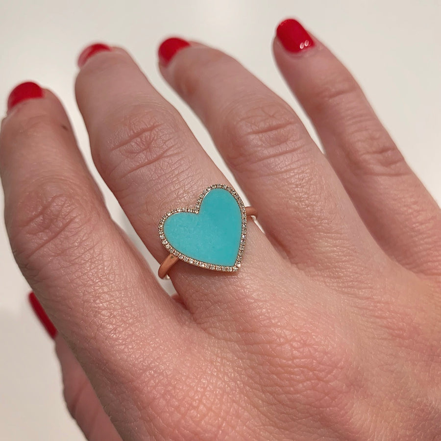 This Heart of Mine Ring with Pavé Outline