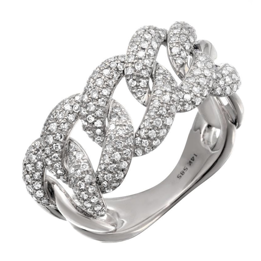 Jumbo Pavé Diamond Chain Ring